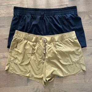 All in Motion Black and Tan Shorts Duo